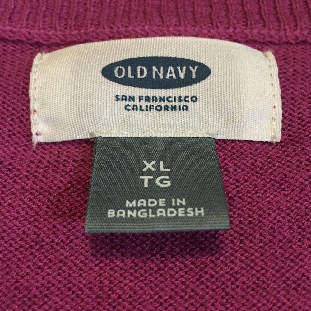 Old Navy Passion Fruit Pink Button-Front Cotton Blend Cardigan XL - Picture 8 of 14